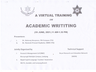 A Virtual Training on Academic Writing